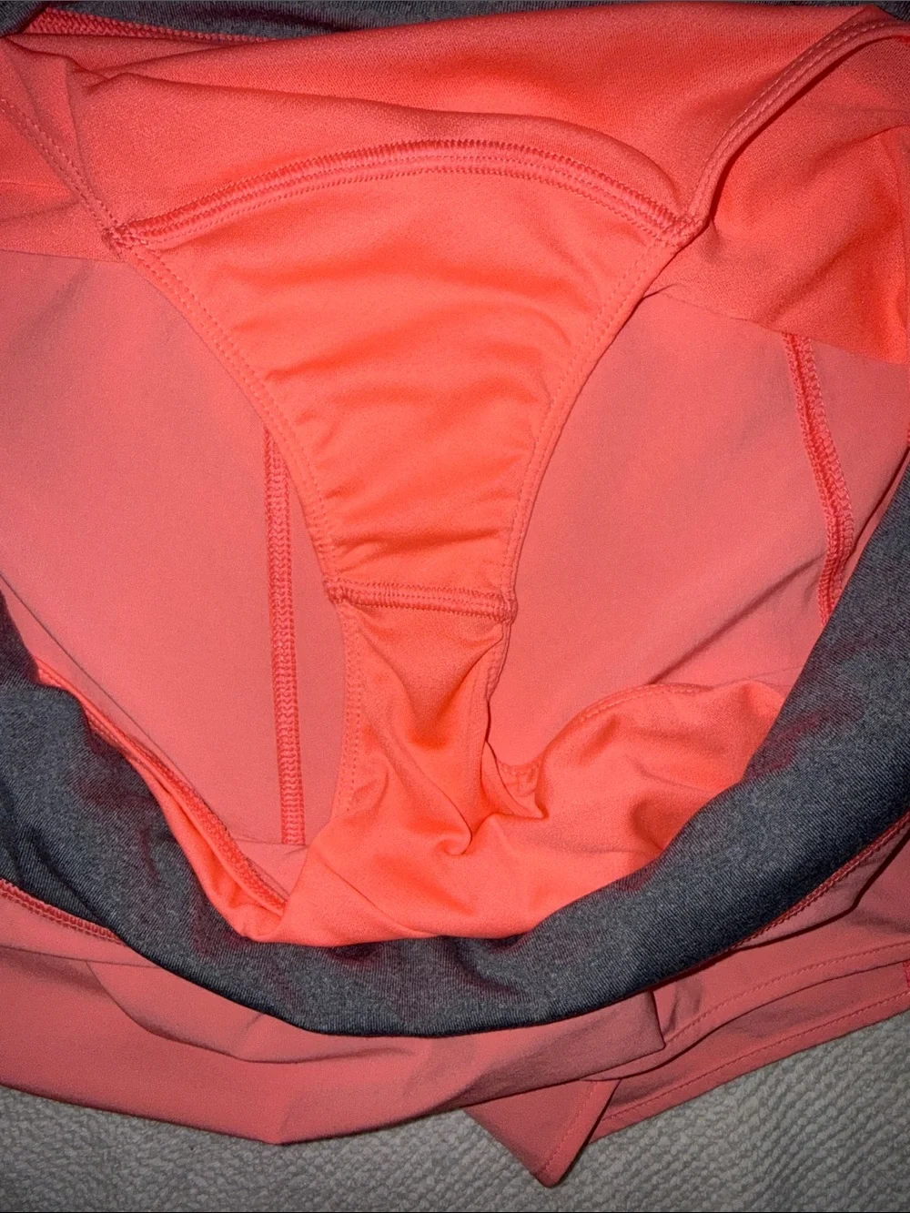ATHLETA Track This Run 3” Short - Coral/Grey Size L